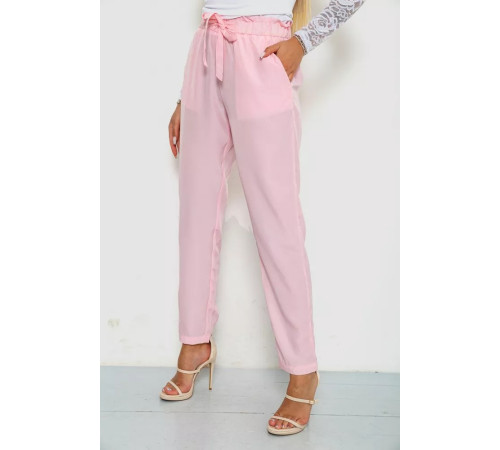 Брюки женские шифоновые, цвет розовый, 244R285