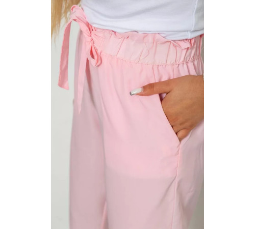 Брюки женские шифоновые, цвет розовый, 244R285