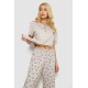 Женская пижама с принтом, цвет бежевый, 243R6967