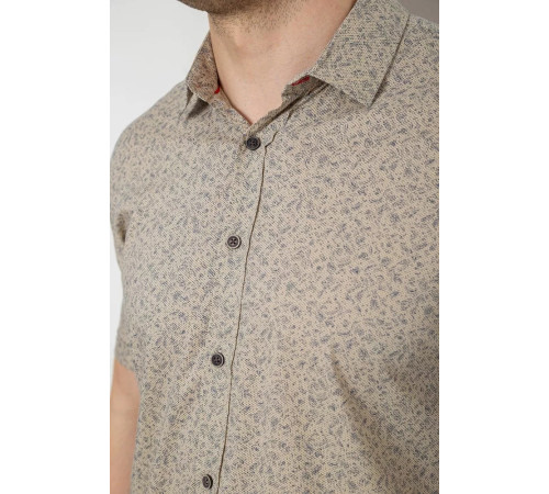 Рубашка мужская с короткими рукавами 214R6917-12, цвет Бежевый