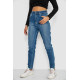 Джинсы женские Mom-fit стрейч, цвет синий, 244R1136