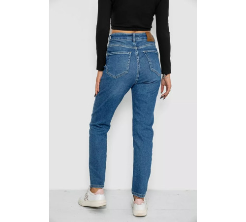 Джинсы женские Mom-fit стрейч, цвет синий, 244R1136