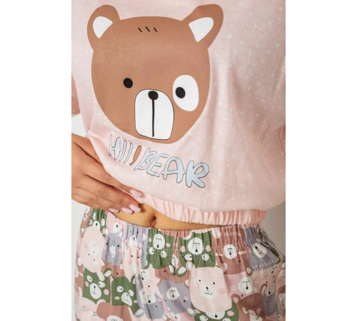 Пижама женская с принтом, цвет розовый, 243R15204.