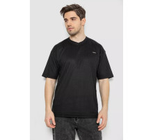 Футболка мужская однотонная 247R3140, цвет черный, 244R3140