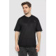 Футболка чоловіча однотонна 247R3140, колір чорний, 244R3140