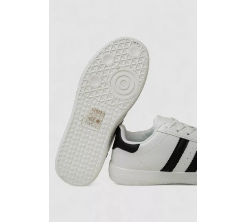 Кросівки жіночі шкіра, колір біло-чорний, 248RL2420-5