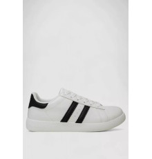 Кросівки жіночі шкіра, колір біло-чорний, 248RL2420-5