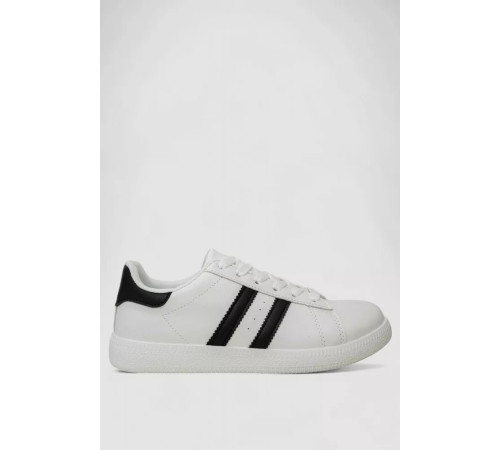 Кросівки жіночі шкіра, колір біло-чорний, 248RL2420-5