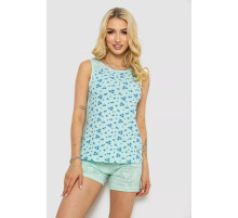 Женская пижама с принтом, цвет мятный, 243R24470