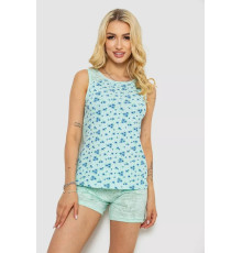 Женская пижама с принтом, цвет мятный, 243R24470