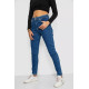 Джинси жіночі Mom-fit стрейч, колір синій, 244R1132