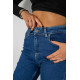 Джинси жіночі Mom-fit стрейч, колір синій, 244R1132