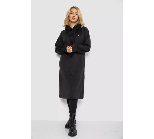 Женская туника на флисе, цвет черный, 243R462-1