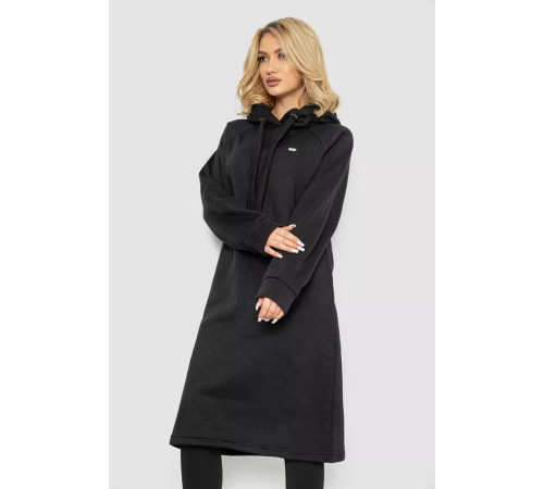 Женская туника на флисе, цвет черный, 243R462-1