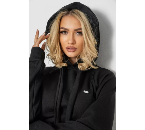 Женская туника на флисе, цвет черный, 243R462-1