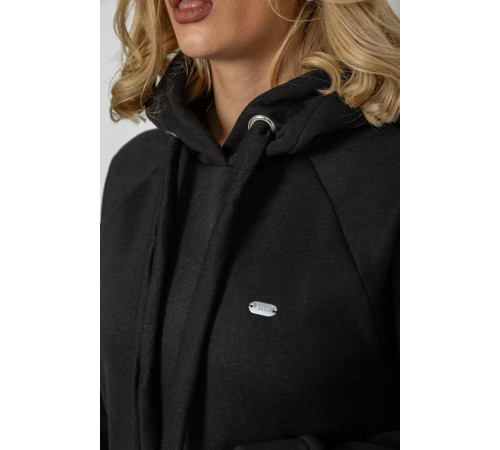 Женская туника на флисе, цвет черный, 243R462-1