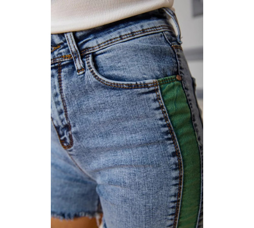 Приталені джинсові шорти, синього кольору, 164R4618