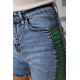Приталені джинсові шорти, синього кольору, 164R4618