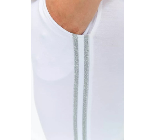 Капрі жіночі з лампасами, колір білий, 102R5174-1