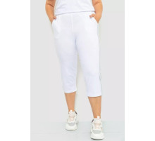 Капрі жіночі з лампасами, колір білий, 102R5174-1