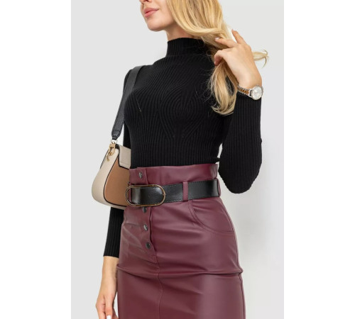 Гольф женский в рубчике, цвет черный, 204R050