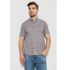 Сорочка чоловіча в клітку, колір бежевий, 214R2445-6