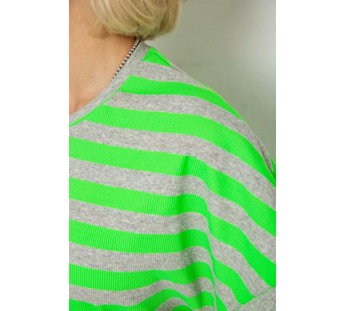 Туника в полоску, цвет салатовый, 238R801.