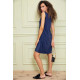 Літня сукня без рукавів, синього кольору з принтом, 167R051
