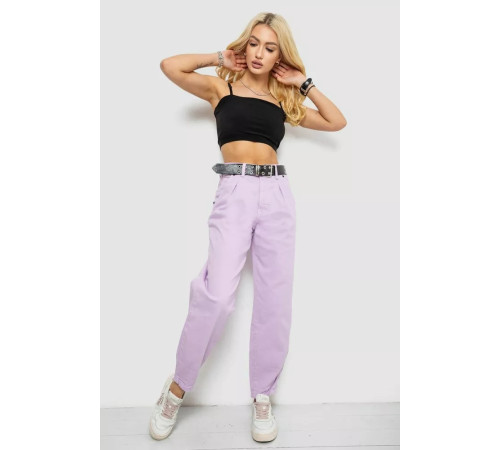 Джинси жіночі балони, колір бузковий, 182R00265