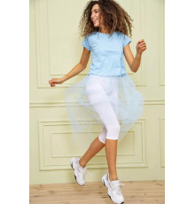 Нарядная туника с сетчатым низом, голубого цвета, 167R108-1.