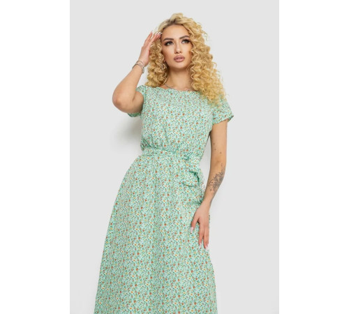 Платье с принтом софт, цвет мятный, 214R0228-2.