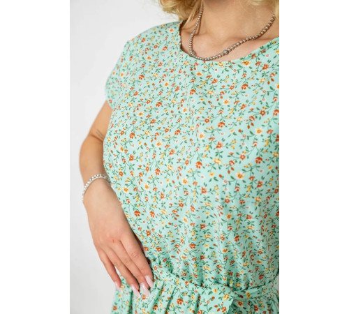 Платье с принтом софт, цвет мятный, 214R0228-2.