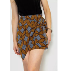 Спідниця з принтом, колір гірчично-коричневий, 244R202