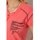 Пижама женская с принтом, цвет коралловый, 243R0004-P3