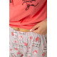 Пижама женская с принтом, цвет коралловый, 243R0004-P3