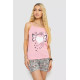 Жіноча піжама з принтом, колір рожевий, 238R3141