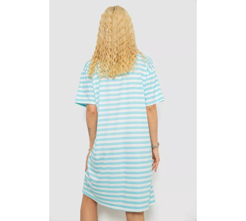 Ночная рубашка, цвет бело-бирюзовый, 238R335-7