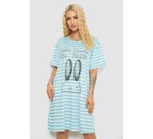 Ночная рубашка, цвет бело-бирюзовый, 238R335-7