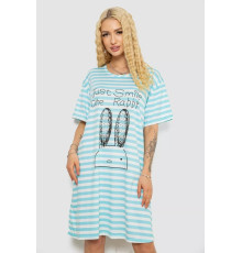 Ночная рубашка, цвет бело-бирюзовый, 238R335-7