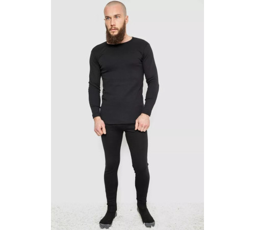 Термобілизна чоловіча на флісі, колір чорний, 131R194236