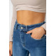 Джинсы женские Mom-fit стрейч, цвет синий, 244R1162