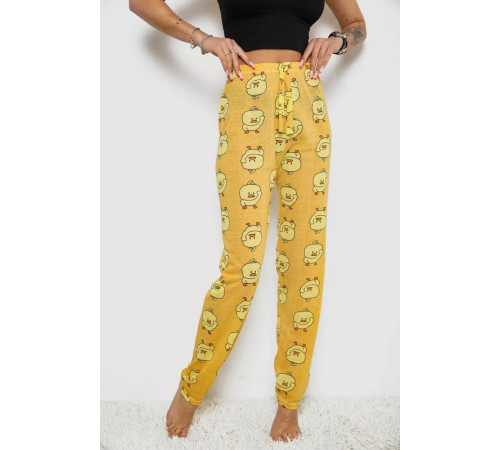 Брюки женские домашние, цвет желтый, 238R58009