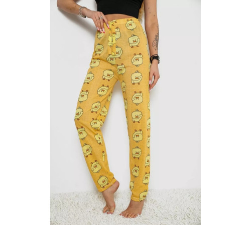 Брюки женские домашние, цвет желтый, 238R58009