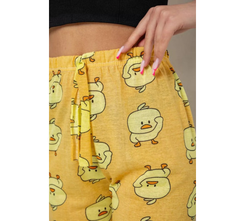 Брюки женские домашние, цвет желтый, 238R58009