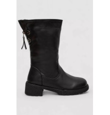 Чоботи жіночі зимові на хутрі, колір чорний, 243RY209