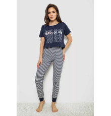 Піжама жіноча, колір синій, 243R1484-019