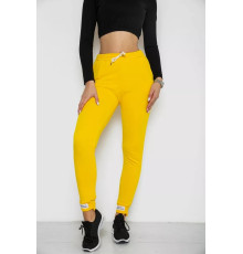 Спорт штаны женские демисезонные, цвет желтый, 226R025