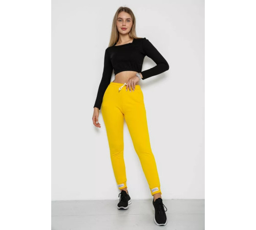 Спорт штани жіночі демісезонні, колір жовтий, 226R025