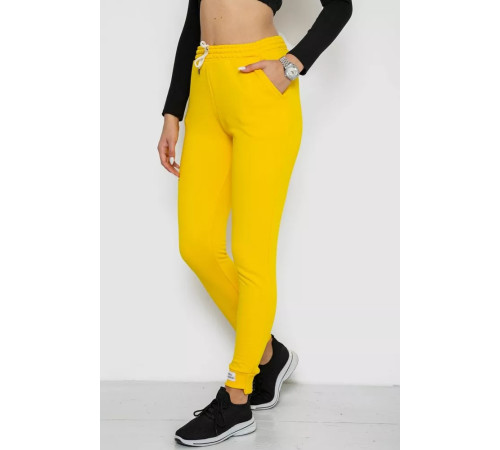 Спорт штани жіночі демісезонні, колір жовтий, 226R025