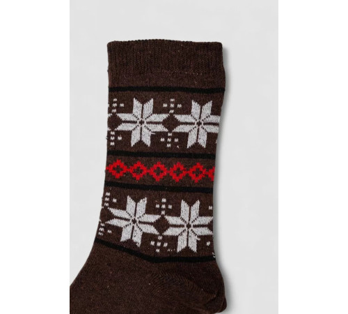 Шкарпетки жіночі з принтом, колір коричневий, 238R336-1